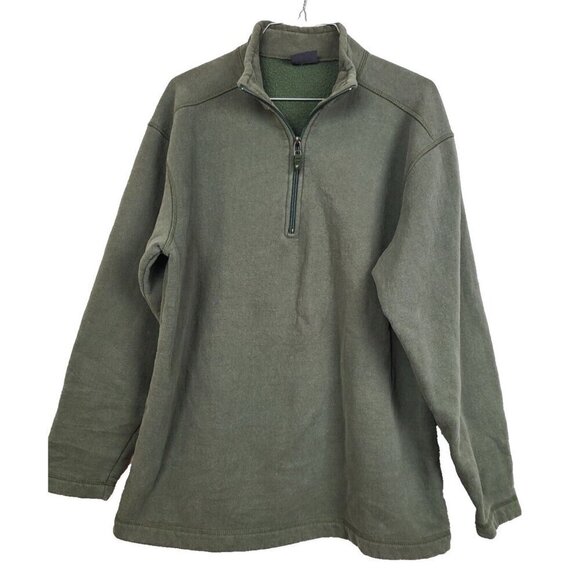 Woolrich Other - Woolrich Mens Sweatshirt Size Medium Olive Green 1/4 Zip Long Sleeve Pullover